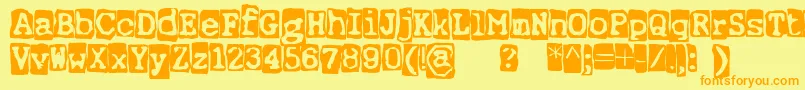 ErnstRegularbackg Font – Orange Fonts on Yellow Background