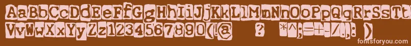 ErnstRegularbackg Font – Pink Fonts on Brown Background