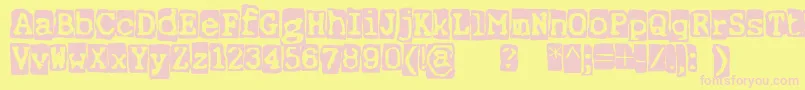 ErnstRegularbackg Font – Pink Fonts on Yellow Background