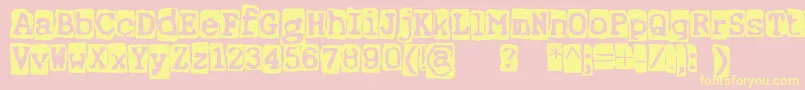 ErnstRegularbackg Font – Yellow Fonts on Pink Background