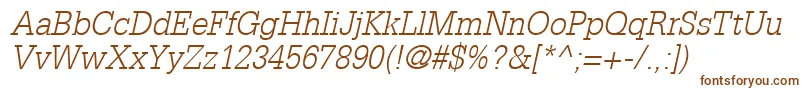 GlyphaLt45LightOblique Font – Brown Fonts