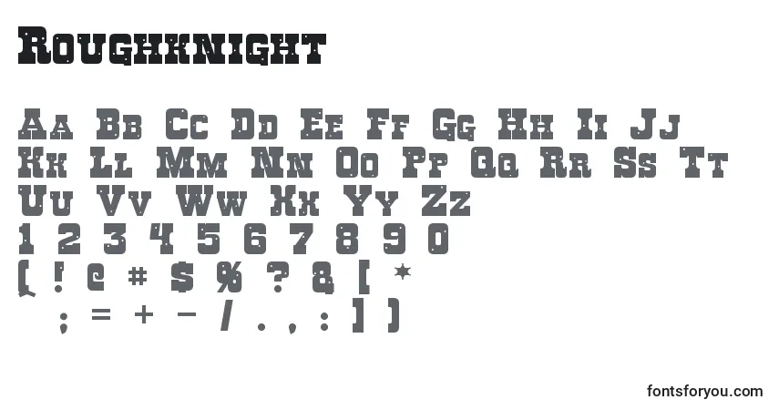 Шрифт Roughknight – алфавит, цифры, специальные символы
