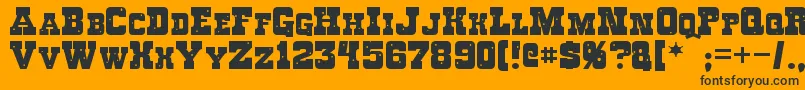 Roughknight Font – Black Fonts on Orange Background