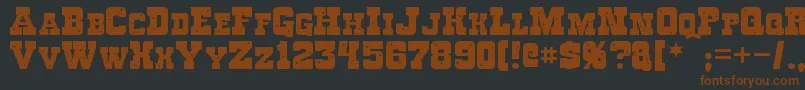 Roughknight Font – Brown Fonts on Black Background
