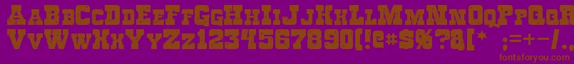 Roughknight Font – Brown Fonts on Purple Background