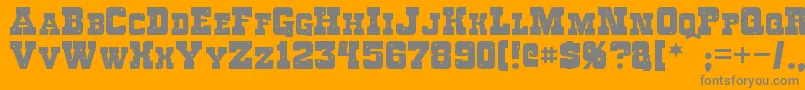 Roughknight Font – Gray Fonts on Orange Background