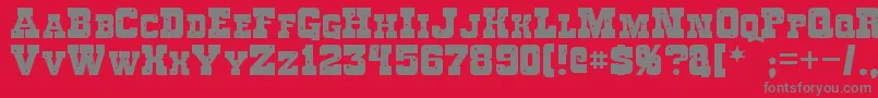 Roughknight Font – Gray Fonts on Red Background