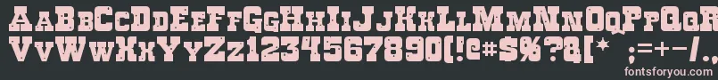 Roughknight Font – Pink Fonts on Black Background