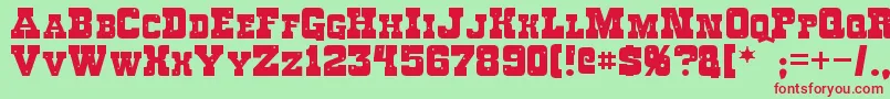 Roughknight Font – Red Fonts on Green Background