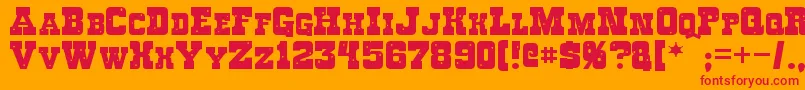 Roughknight Font – Red Fonts on Orange Background