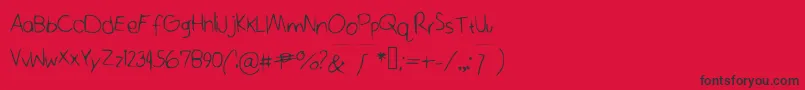 Шрифт Ohhello – чёрные шрифты на красном фоне