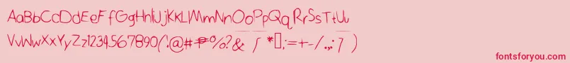 Ohhello Font – Red Fonts on Pink Background