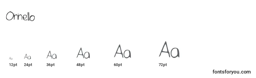 Ohhello Font Sizes