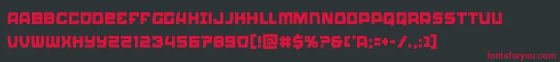 Olympiccarriercond Font – Red Fonts on Black Background