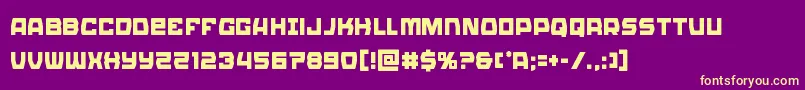 Olympiccarriercond Font – Yellow Fonts on Purple Background