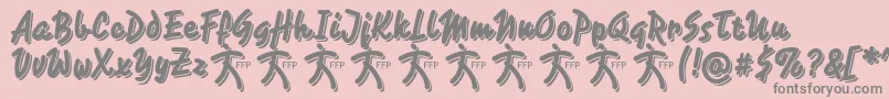 CaminataOneDemoFfp-Schriftart – Graue Schriften auf rosa Hintergrund