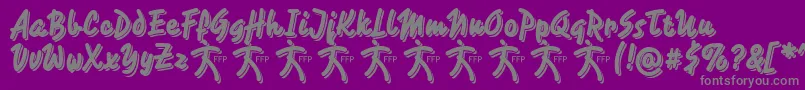 fuente CaminataOneDemoFfp – Fuentes Grises Sobre Fondo Morado