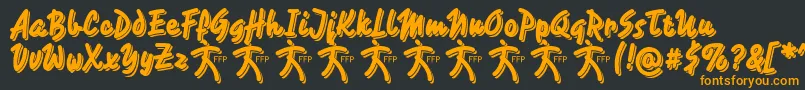 CaminataOneDemoFfp Font – Orange Fonts on Black Background