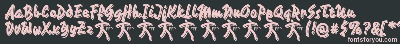 CaminataOneDemoFfp Font – Pink Fonts on Black Background