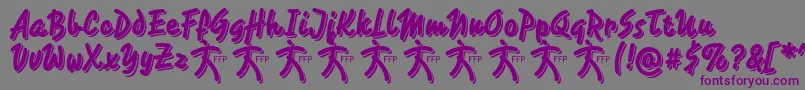 CaminataOneDemoFfp Font – Purple Fonts on Gray Background