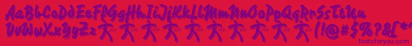 CaminataOneDemoFfp Font – Purple Fonts on Red Background