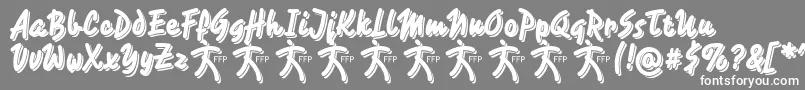 フォントCaminataOneDemoFfp – 灰色の背景に白い文字