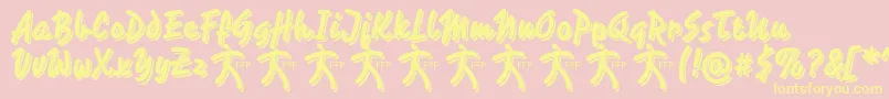 CaminataOneDemoFfp Font – Yellow Fonts on Pink Background