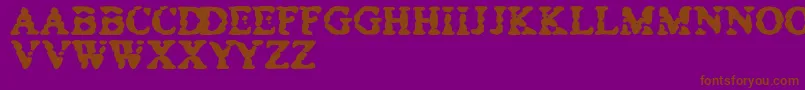 BowelTrouble Font – Brown Fonts on Purple Background