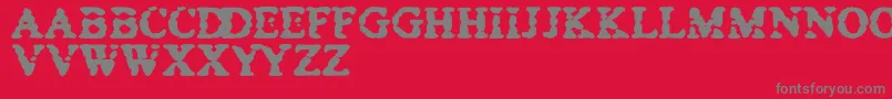 BowelTrouble Font – Gray Fonts on Red Background