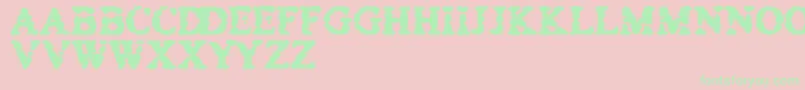 BowelTrouble-Schriftart – Grüne Schriften auf rosa Hintergrund