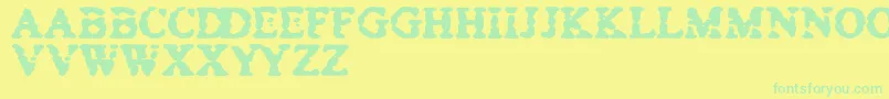 More about BowelTrouble Font BowelTrouble Font – Green Fonts on Yellow Background