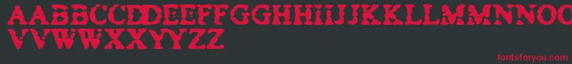 BowelTrouble-Schriftart – Rote Schriften auf schwarzem Hintergrund