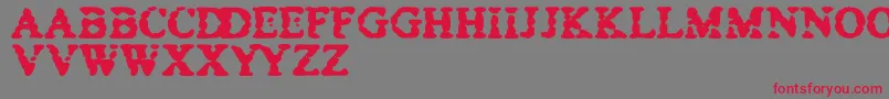 BowelTrouble Font – Red Fonts on Gray Background