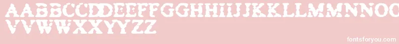 Шрифт BowelTrouble – белые шрифты на розовом фоне