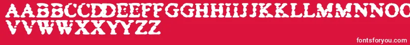 BowelTrouble Font – White Fonts on Red Background