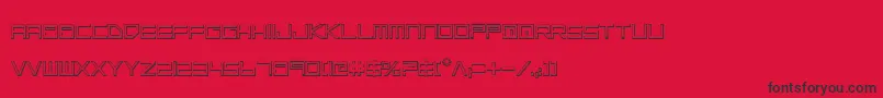 LowGunScreenOutline Font – Black Fonts on Red Background
