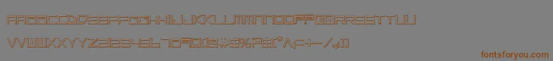 Czcionka LowGunScreenOutline – brązowe czcionki na szarym tle