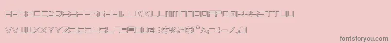 Czcionka LowGunScreenOutline – szare czcionki na różowym tle