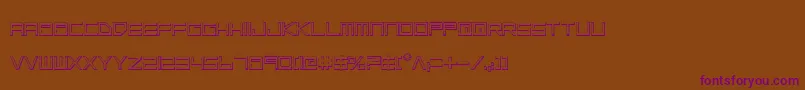 Шрифт LowGunScreenOutline – фиолетовые шрифты на коричневом фоне