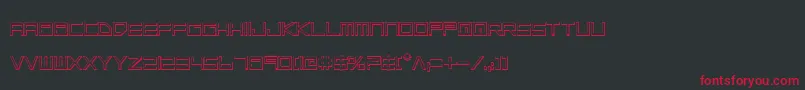 LowGunScreenOutline Font – Red Fonts on Black Background