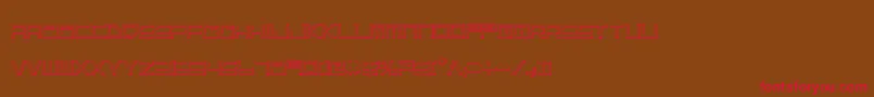 LowGunScreenOutline Font – Red Fonts on Brown Background