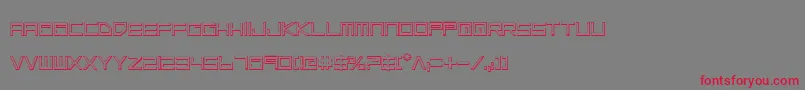 fuente LowGunScreenOutline – Fuentes Rojas Sobre Fondo Gris