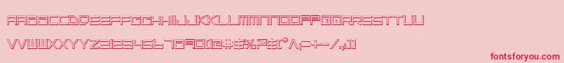 LowGunScreenOutline-fontti – punaiset fontit vaaleanpunaisella taustalla