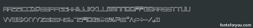 フォントLowGunScreenOutline – 白い文字