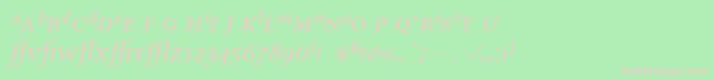 MinionExpertItalic Font – Pink Fonts on Green Background