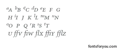 Überblick über die Schriftart MinionExpertItalic