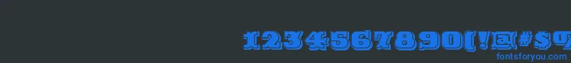 RutinDecorShaded Font – Blue Fonts on Black Background