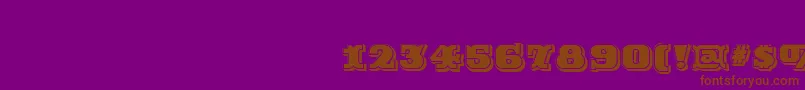 RutinDecorShaded Font – Brown Fonts on Purple Background