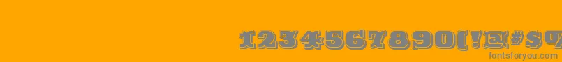 RutinDecorShaded-Schriftart – Graue Schriften auf orangefarbenem Hintergrund