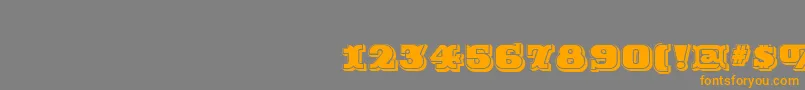 RutinDecorShaded Font – Orange Fonts on Gray Background